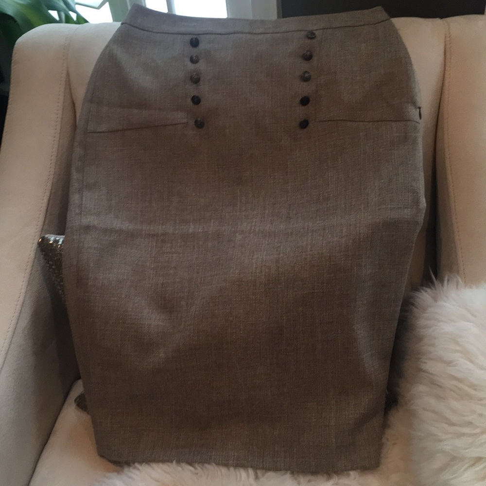 High waist military inspired pencil skirt